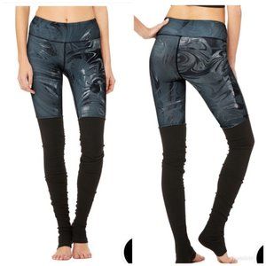 Alo Yoga Black Gray Marble Goddess Leggings XS